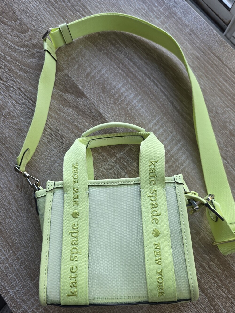 kate spade Lemon-Lime Logo Strap Canvas Tote - Picture 3 of 6
